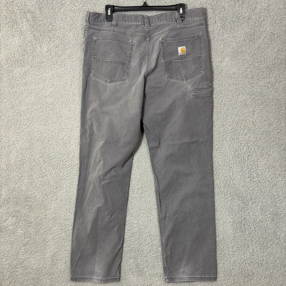 Carhartt Mens Relaxed Fit Canvas Work Pants Gray 38x34 (Measures 38x31) Utility